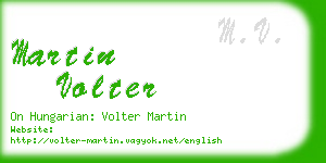 martin volter business card